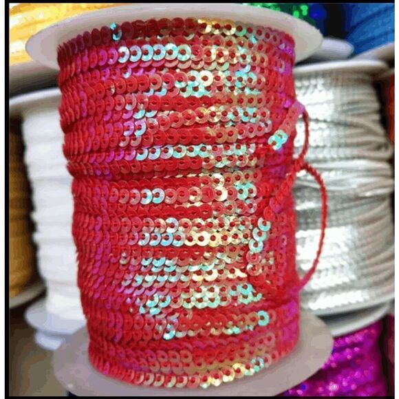 10 yards of Salmon AB Sequin Trim 3mm - Brand New - Picture 1 of 1